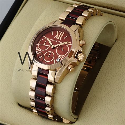 michael kors red leather watch cz stones|Michael Kors red watches.